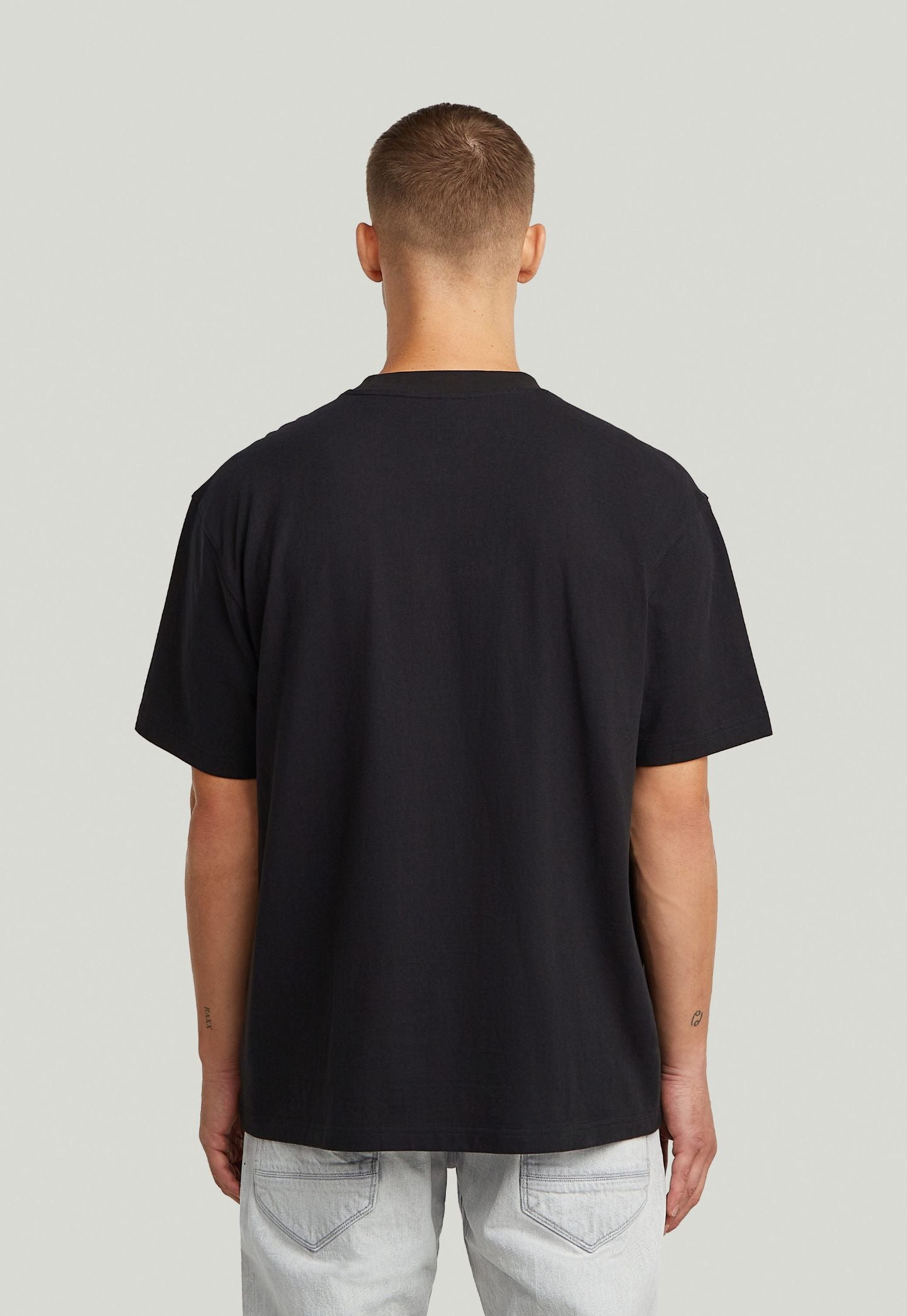 Light Gray טי שירט קצרה לגברים Relaxed Base G STAR