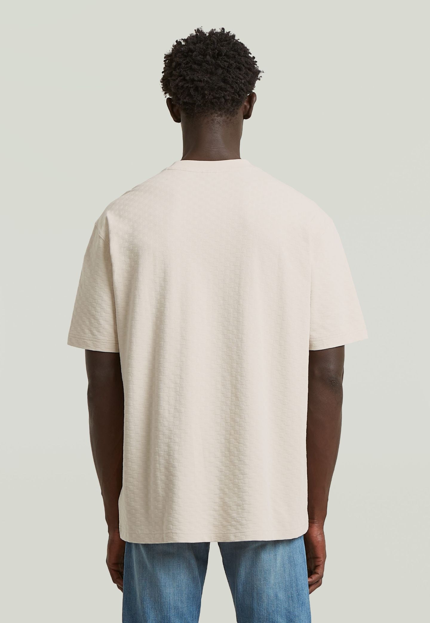 Light Gray טי שירט קצרה לגברים Structured Relaxed Base G STAR