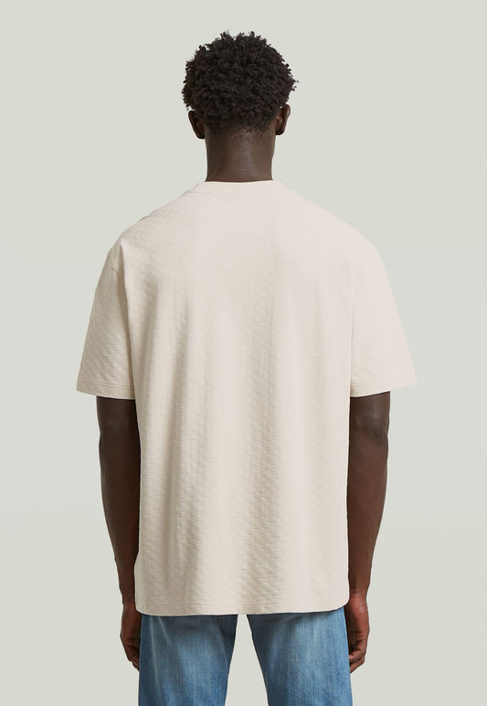 Light Gray טי שירט קצרה לגברים Structured Relaxed Base G STAR