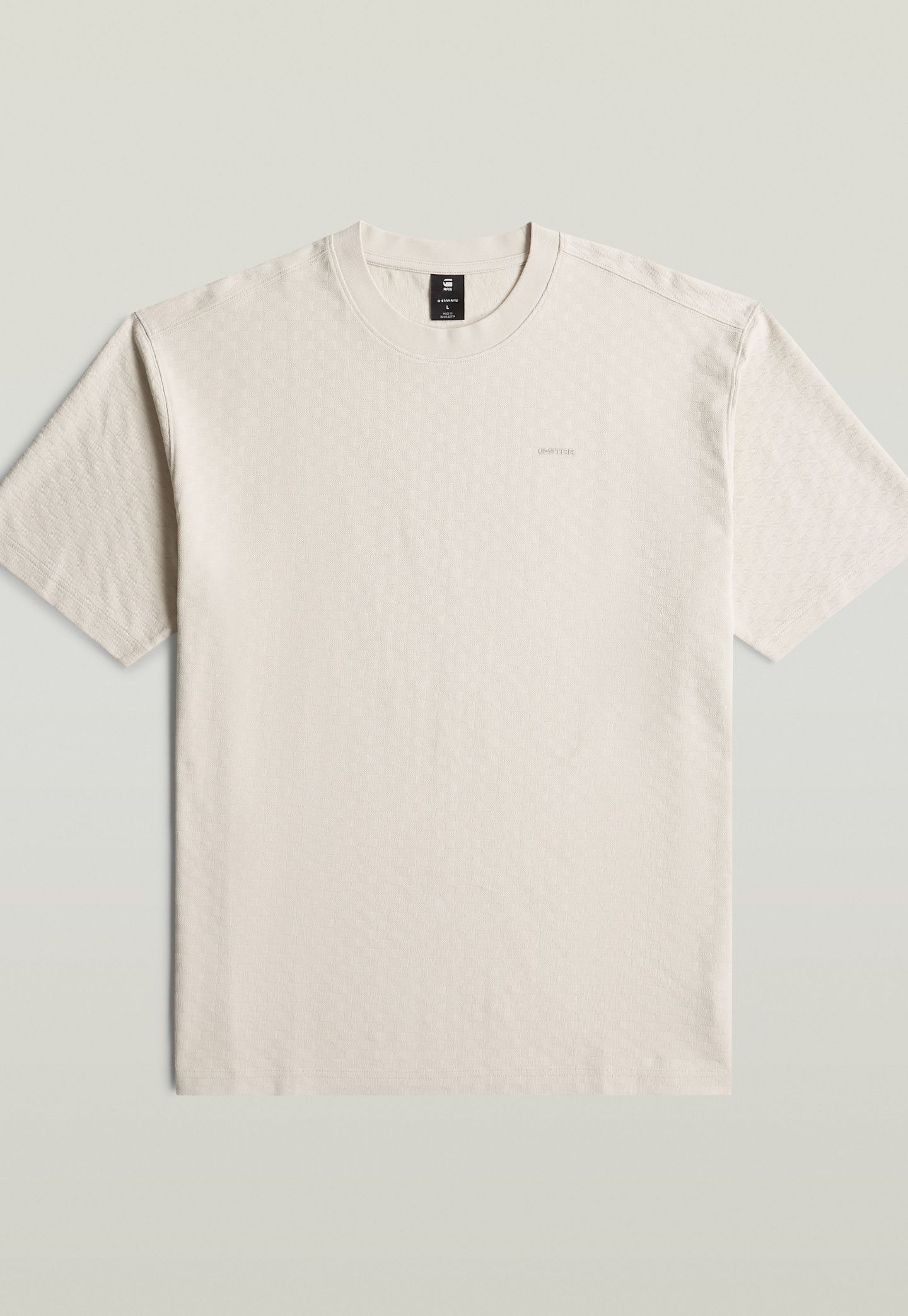 Light Gray טי שירט קצרה לגברים Structured Relaxed Base G STAR