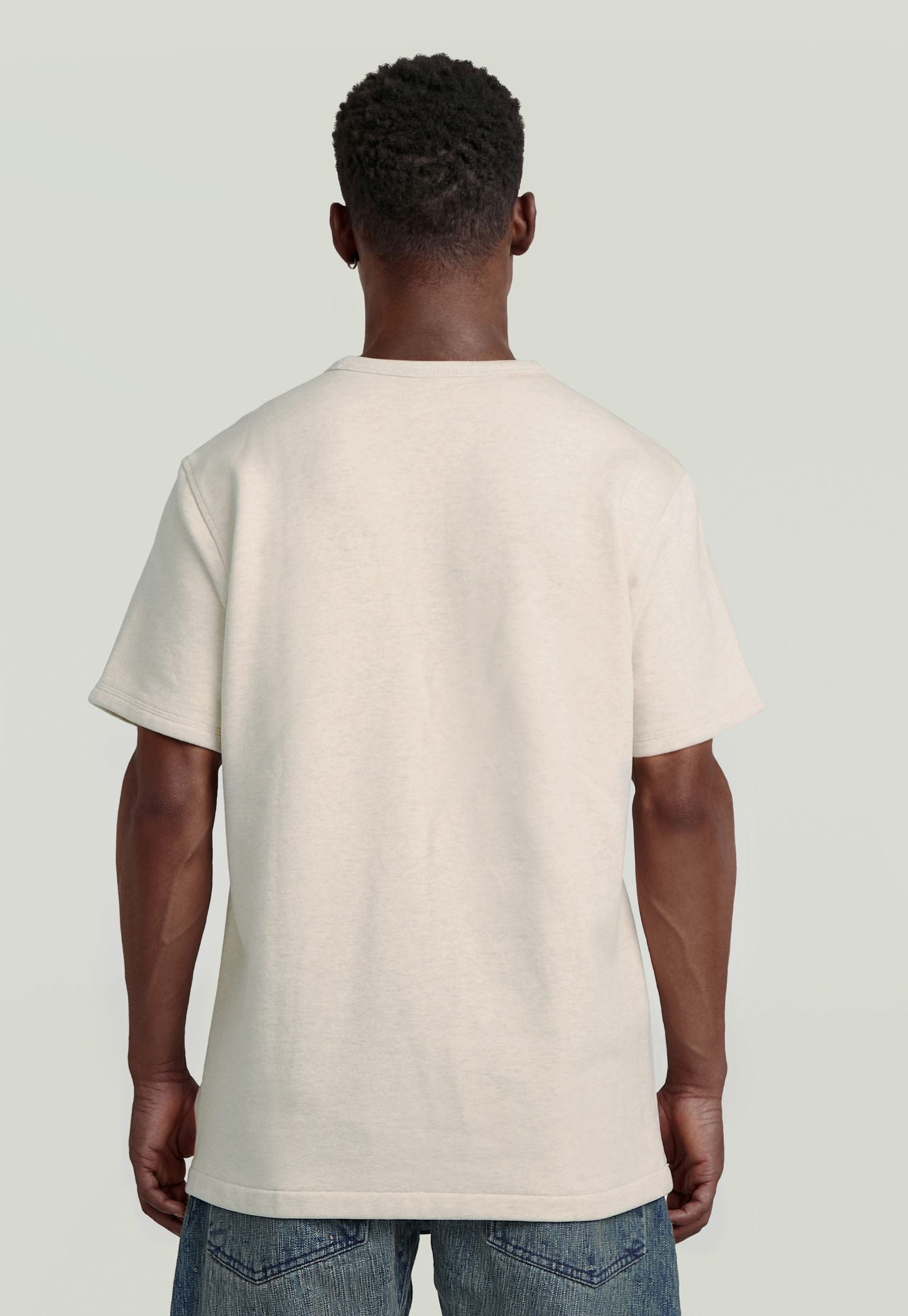 Light Gray טי שירט קצרה לגברים G-S014 G STAR