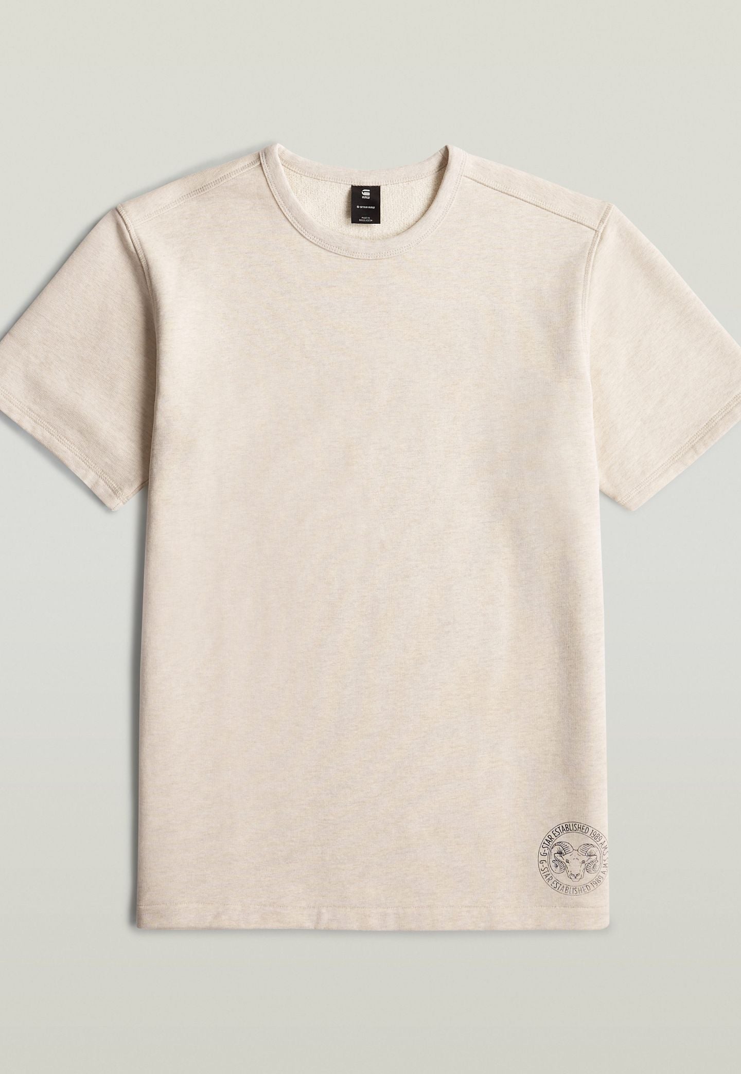 Light Gray טי שירט קצרה לגברים G-S014 G STAR