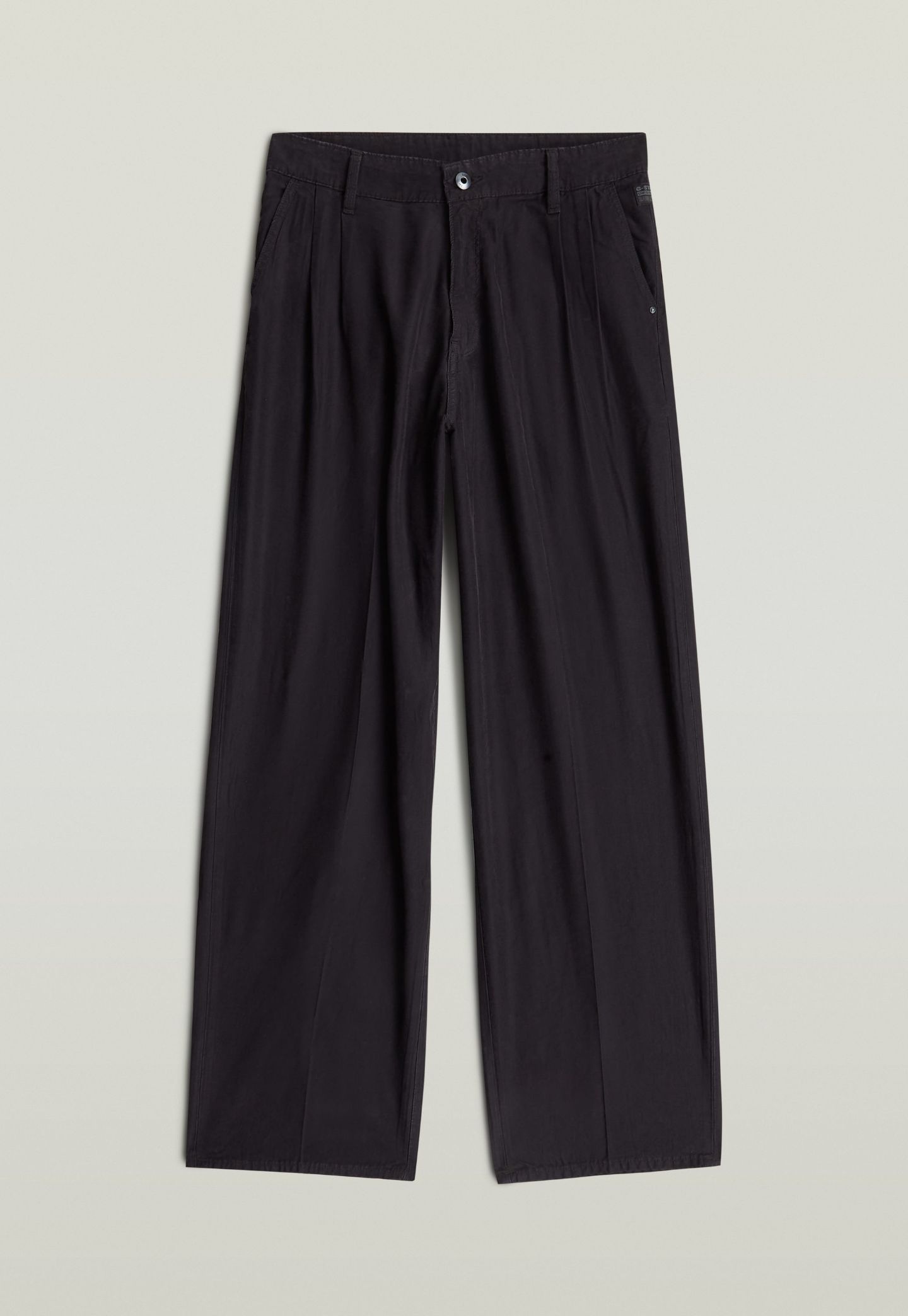 Dark Slate Gray מכנסיים ארוכים לנשים Pleated Chino G STAR