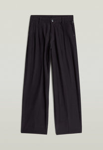Dark Slate Gray מכנסיים ארוכים לנשים Pleated Chino G STAR