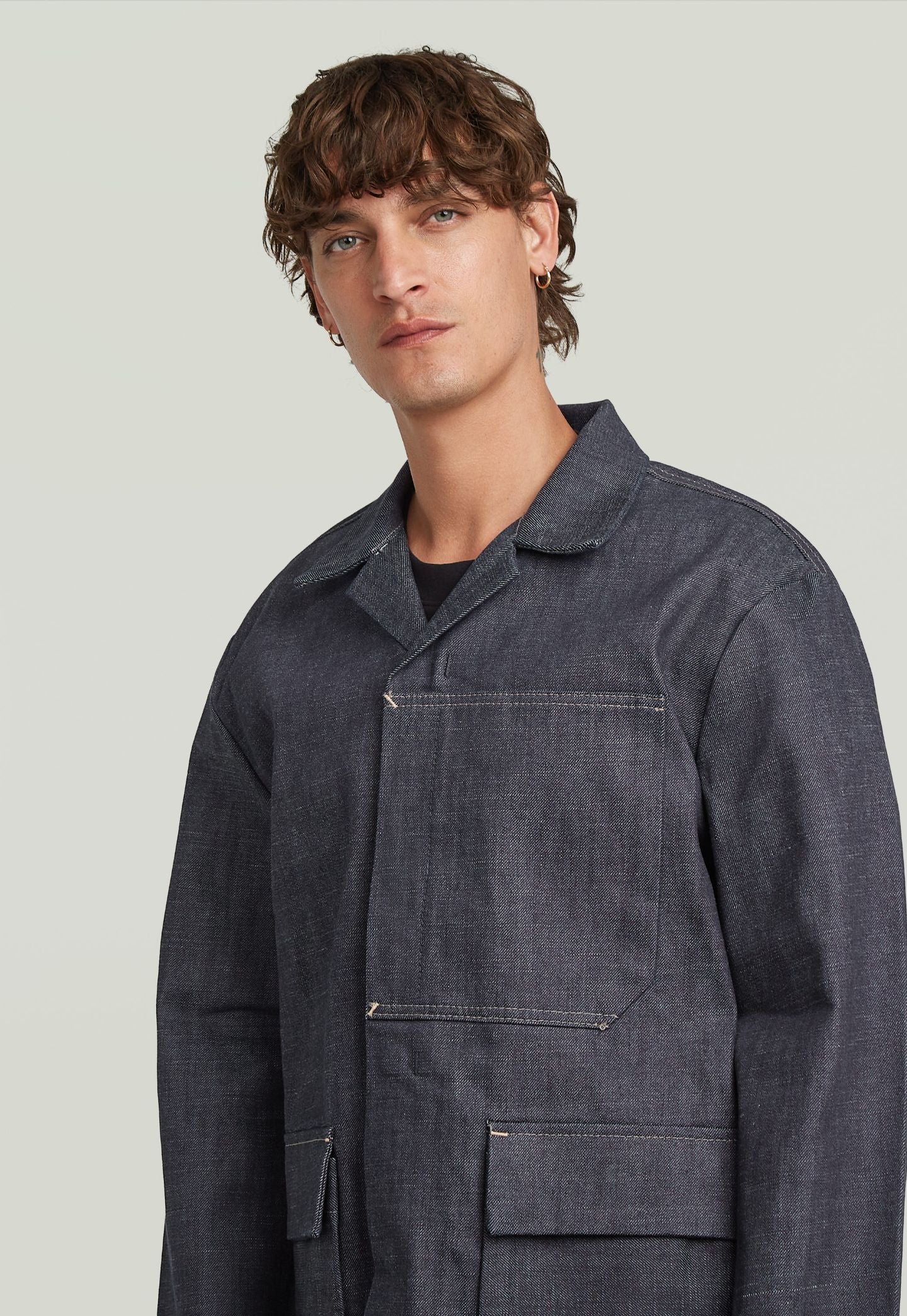 Light Gray ג'קט לגברים Marseille Straight Selvedge G STAR