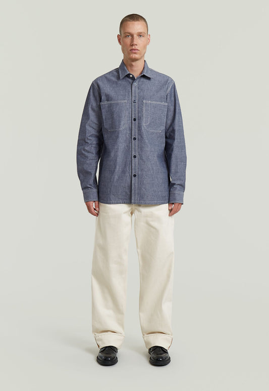 Light Gray ג'ינס ארוך לגברים Modson Chino - Straight Fit G STAR