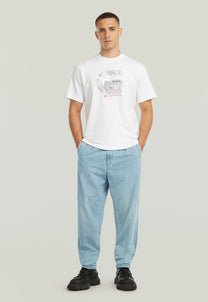 Light Gray ג'ינס ארוך לגברים Pleated Chino - Relaxed Fit G STAR