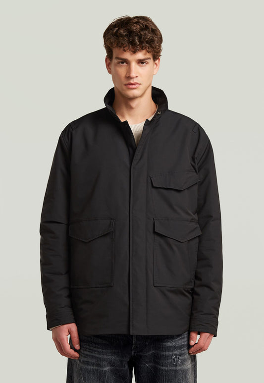 Dark Slate Gray חולצה מכופתרת ארוכה לגברים Utility Padded Relaxed Overshirt G STAR