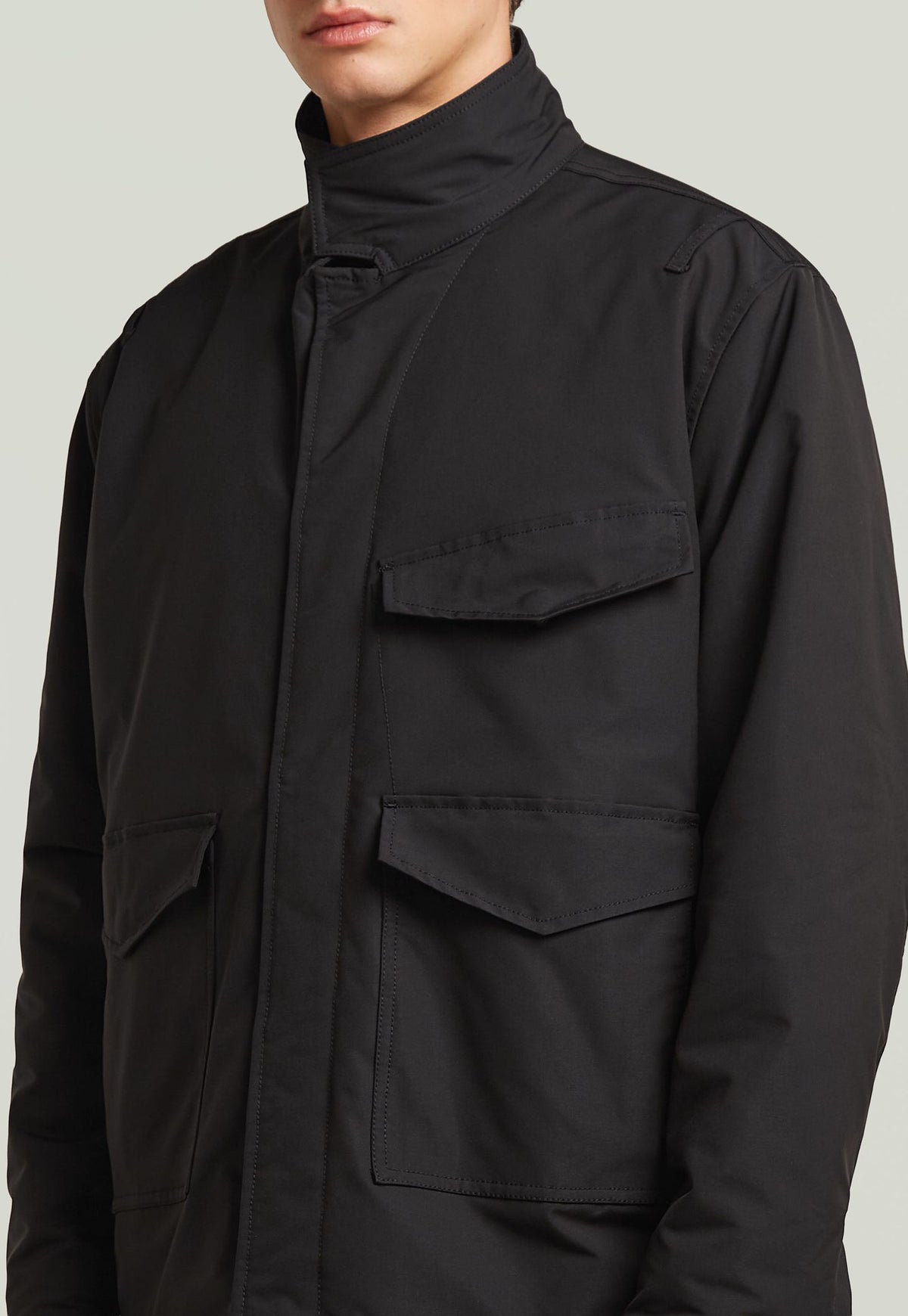Dark Slate Gray חולצה מכופתרת ארוכה לגברים Utility Padded Relaxed Overshirt G STAR