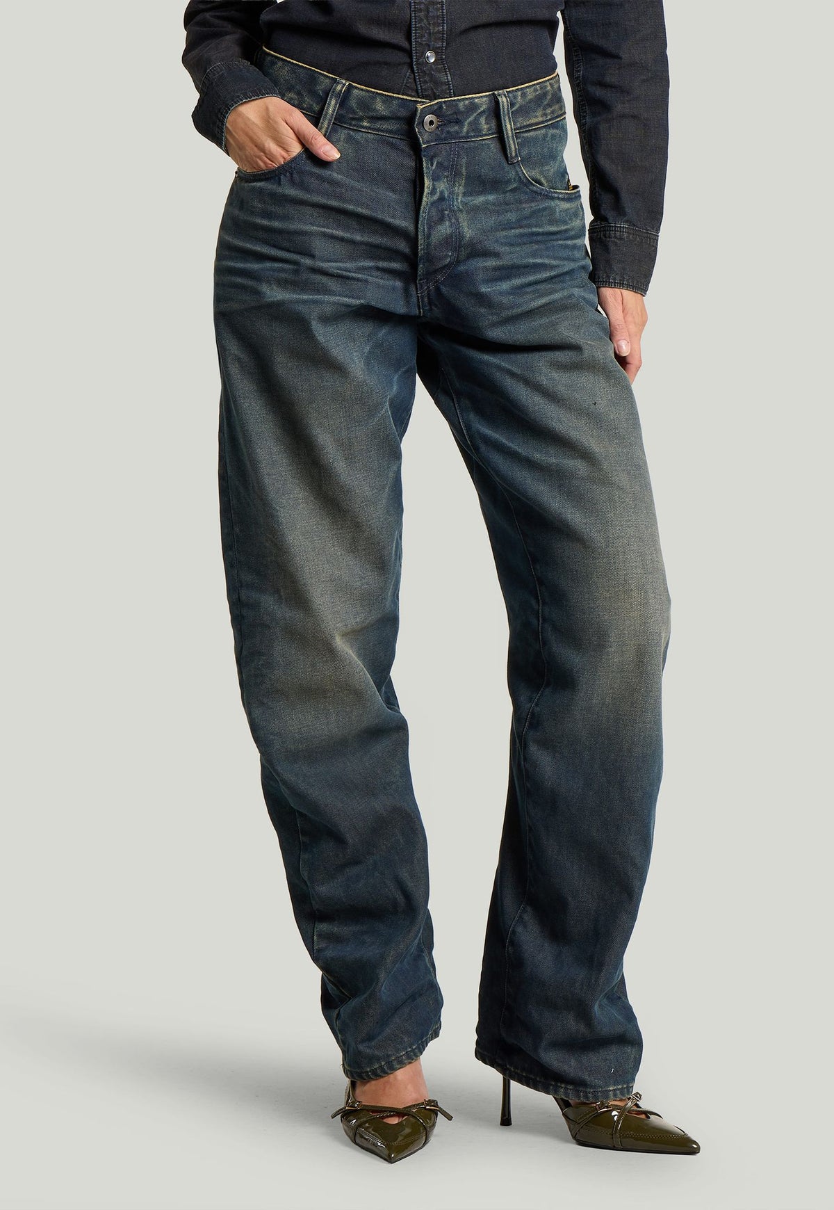 Light Gray ג'ינס ארוך לנשים G-Star Arc 3D Loose – Loose Fit G STAR