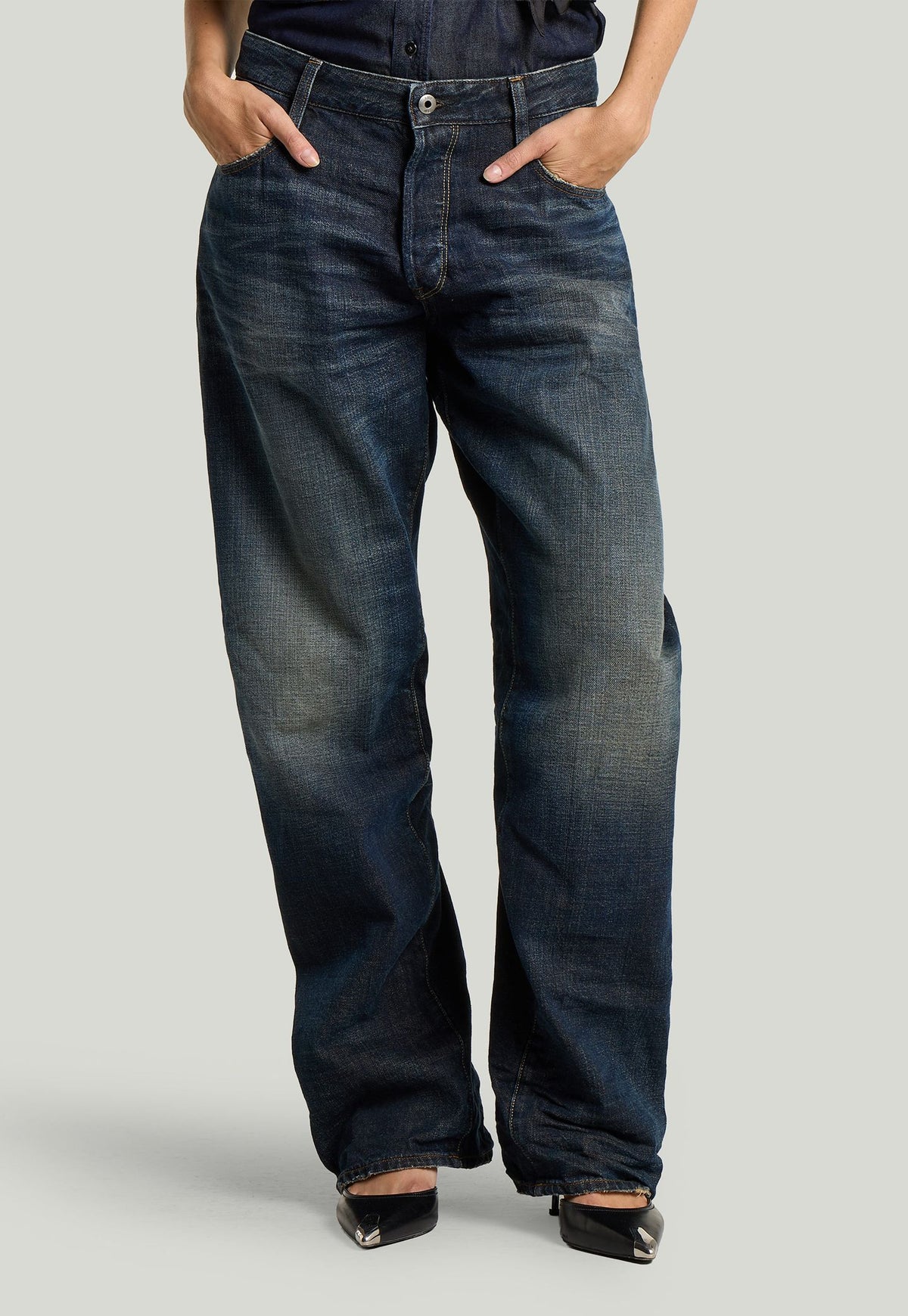 Light Gray ג'ינס ארוך לנשים G-Star Arc 3D Loose – Loose Fit G STAR