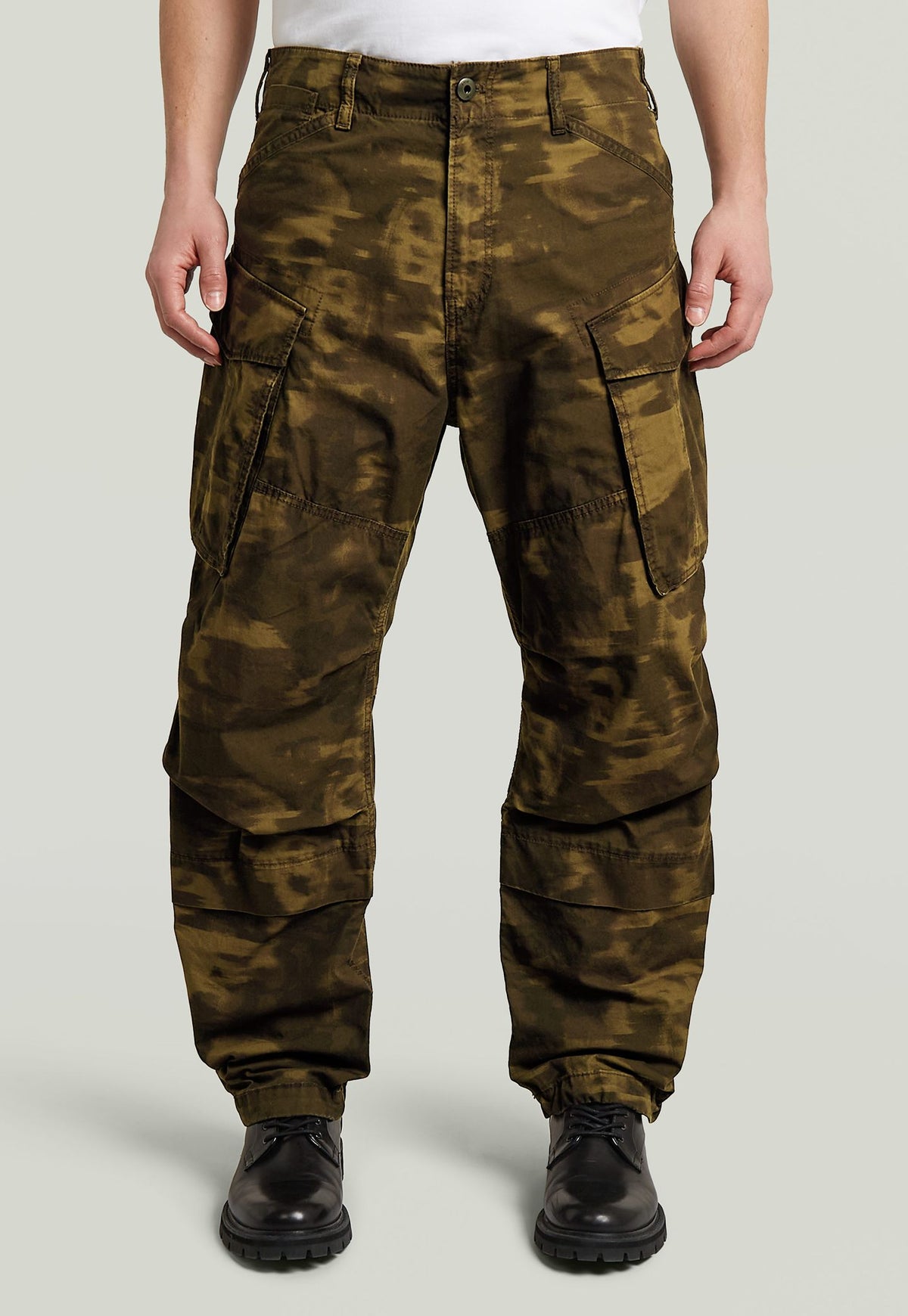 Light Gray מכנסיים ארוכים לגברים Rovic 3D – Relaxed Fit G STAR