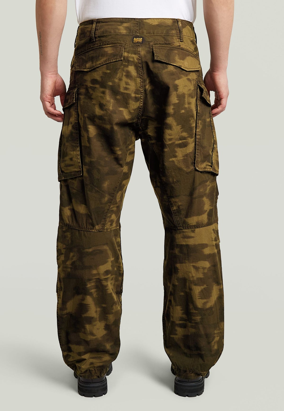 Light Gray מכנסיים ארוכים לגברים Rovic 3D – Relaxed Fit G STAR