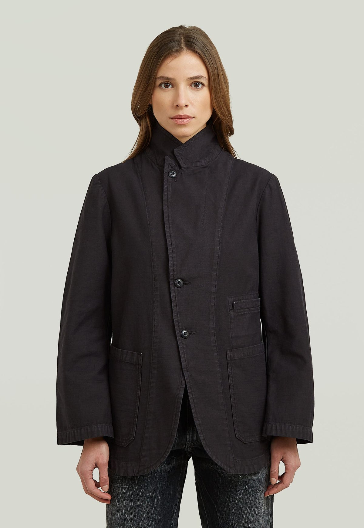 Dark Slate Gray בלייזר לנשים Relaxed Utility Blazer G STAR