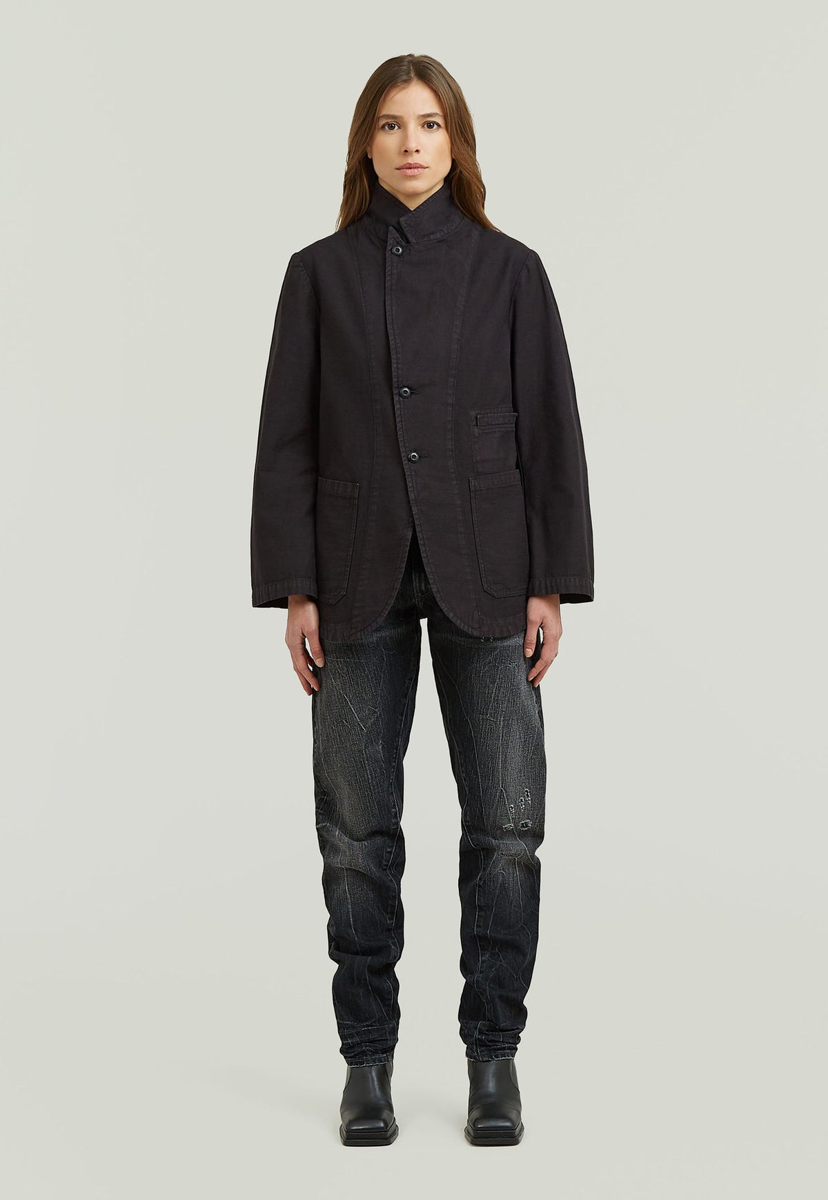 Dark Slate Gray בלייזר לנשים Relaxed Utility Blazer G STAR
