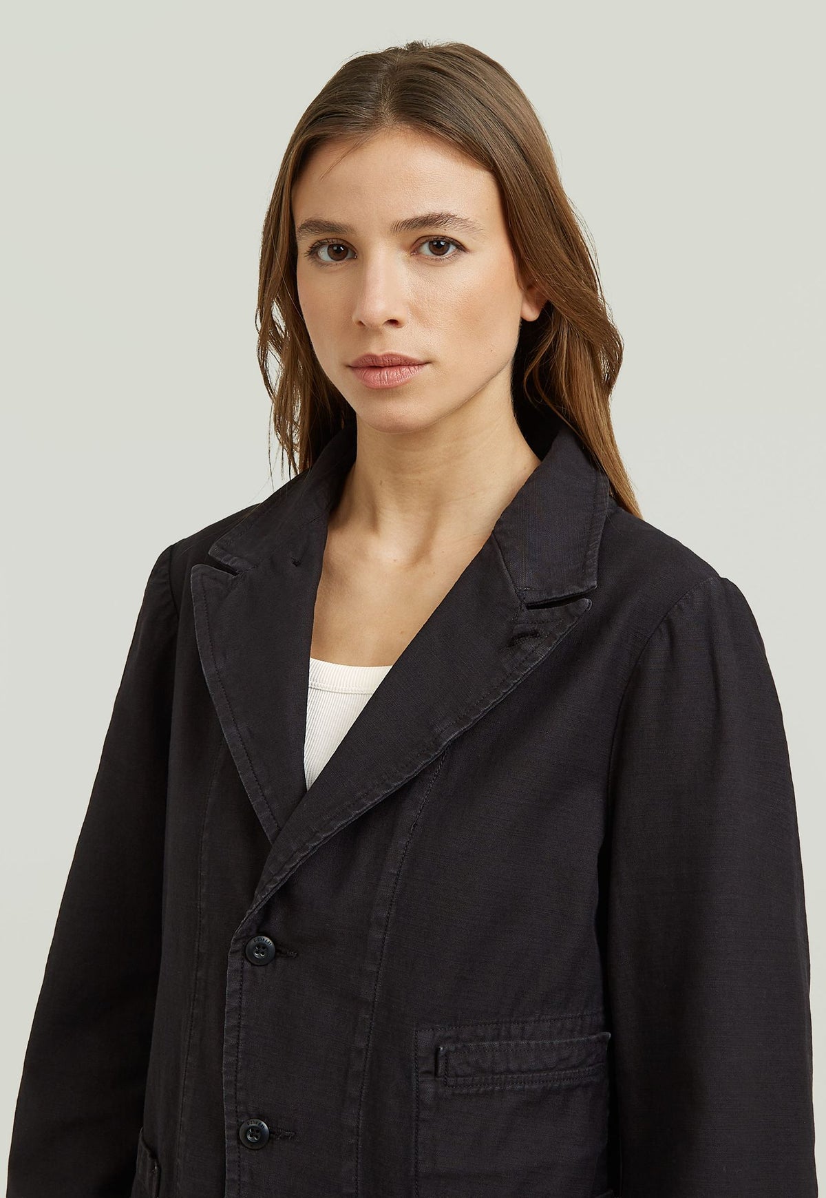 Light Gray בלייזר לנשים Relaxed Utility Blazer G STAR