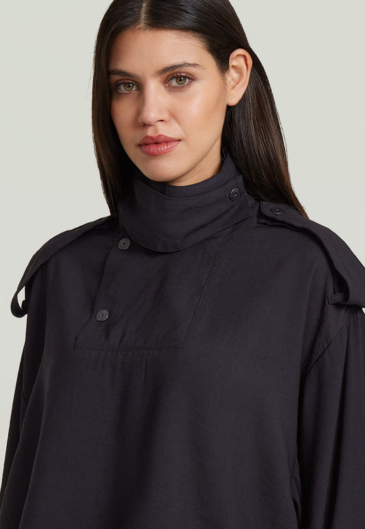 Dark Slate Gray חולצה מכופתרת ארוכה לנשים Anorak Shirt G STAR