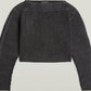 Dark Slate Gray סוודר לנשים Washed Open Neck Knit G STAR