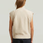Light Gray סוודר לנשים Heavy Moto Zip Vest Knit G STAR