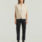 Light Gray סוודר לנשים Heavy Moto Zip Vest Knit G STAR