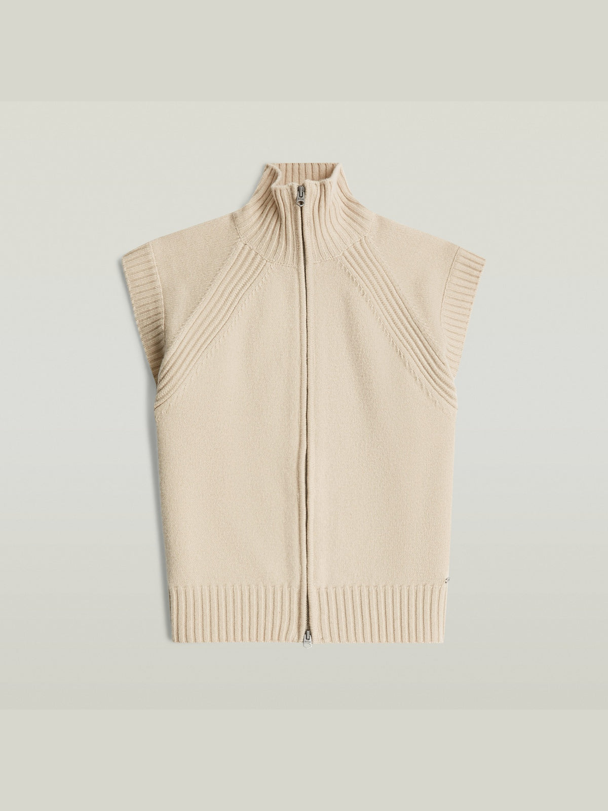 Gray סוודר לנשים Heavy Moto Zip Vest Knit G STAR