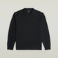 Black סוודר לגברים Wool Refined Polo Collar Knit G STAR