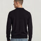 Black סוודר לגברים Wool Refined Polo Collar Knit G STAR