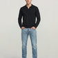 Light Gray סוודר לגברים Wool Refined Polo Collar Knit G STAR