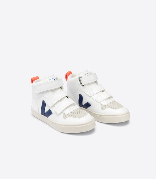 White Smoke סניקרס גבוהים עם סקוצ'ים לילדים Small V-10 VEJA