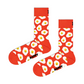 Orange Red זוג גרביים בהדפס ביצת עין HAPPY SOCKS