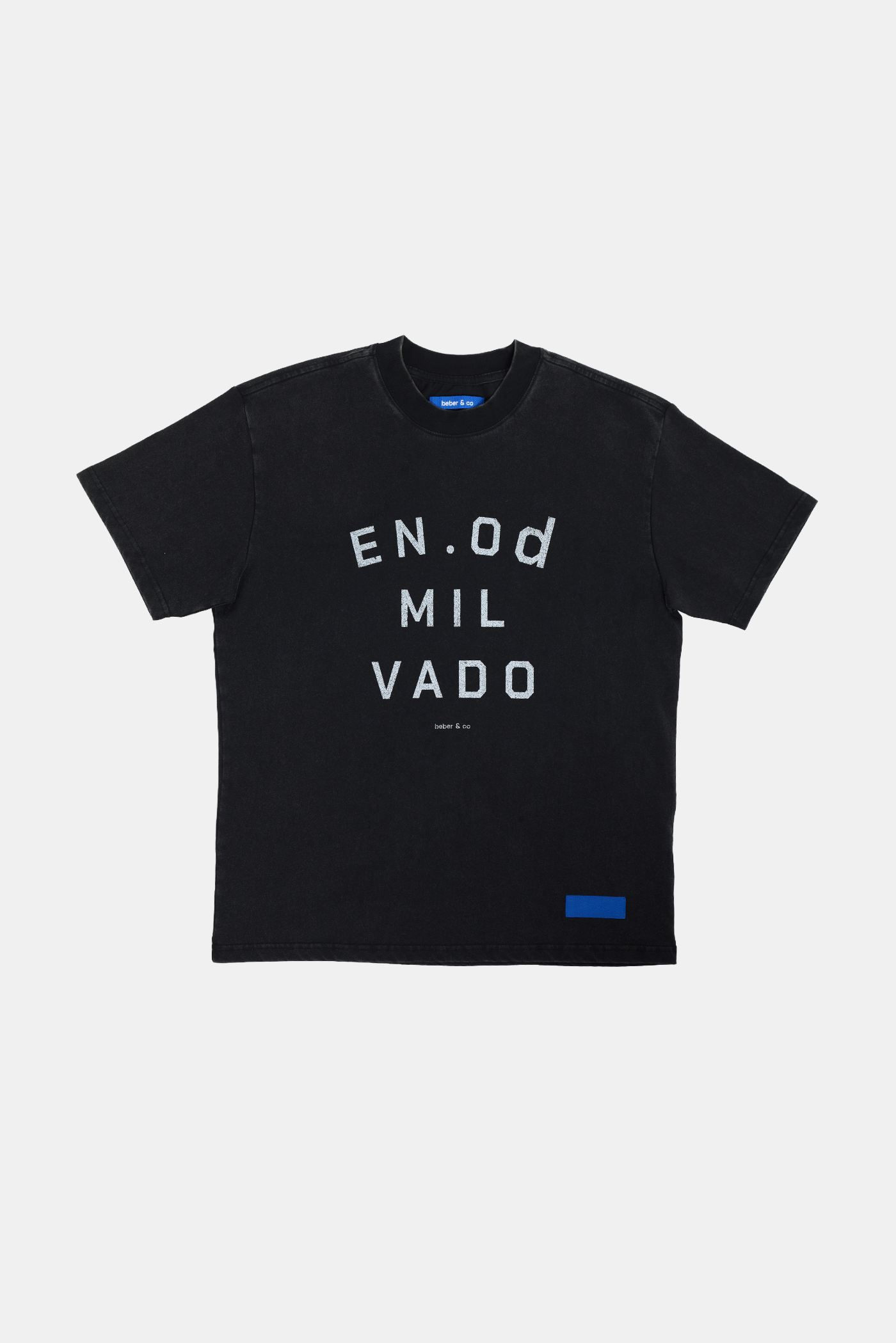 Black טי שירט קצרה לגברים / נשים EN OD MILVADO BEBER & CO