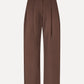 Dark Olive Green מכנסיים מחויטים רחבים לנשים Elevated Pleat Pants STINE GOYA