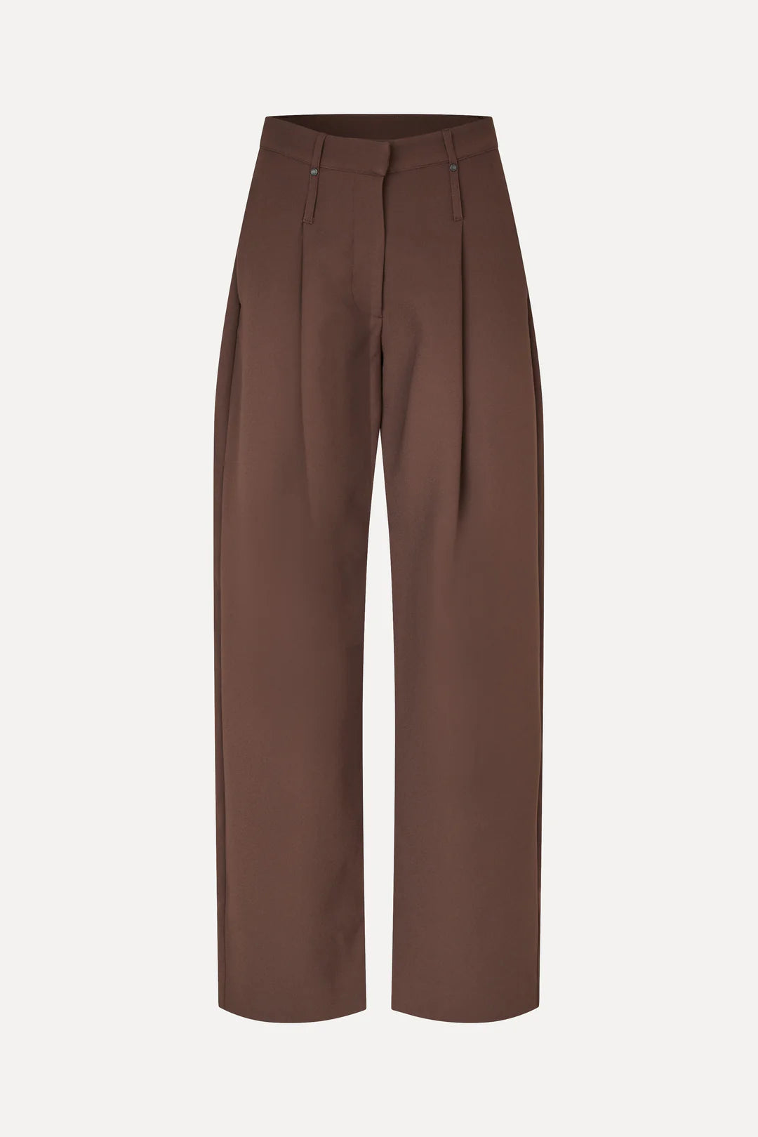 Dark Olive Green מכנסיים מחויטים רחבים לנשים Elevated Pleat Pants STINE GOYA