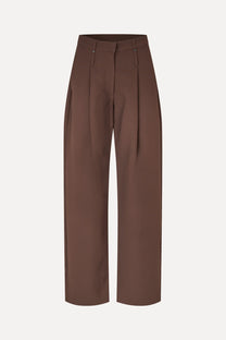 Dark Olive Green מכנסיים מחויטים רחבים לנשים Elevated Pleat Pants STINE GOYA