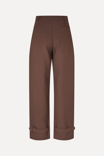 Dark Olive Green מכנסיים מחויטים רחבים לנשים Elevated Pleat Pants STINE GOYA