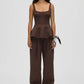 Dark Slate Gray מכנסיים מחויטים רחבים לנשים Elevated Pleat Pants STINE GOYA