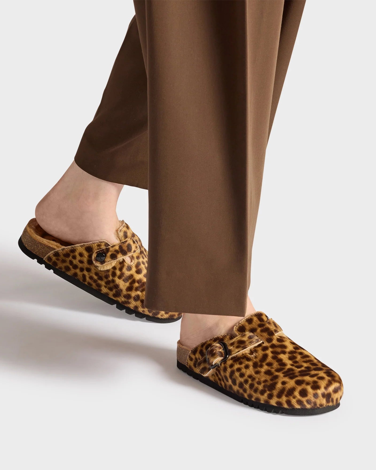 Dark Olive Green כפכפי קלוג מנומרות לנשים Fae SCHOLL