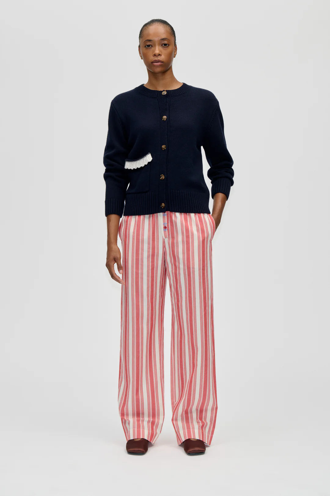 Lavender מכנסיים ארוכים לנשים Gathered Boxer STINE GOYA