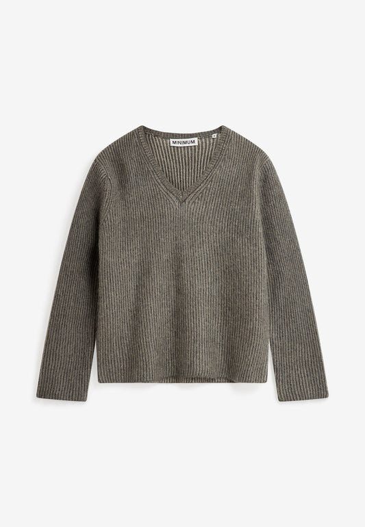 Dim Gray GINA V-N JUMPER 4465 סוודר MINIMUM