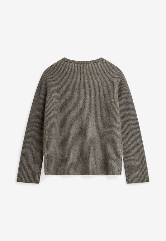 White Smoke GINA V-N JUMPER 4465 סוודר MINIMUM