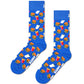 Royal Blue זוג גרביים בהדפס המבורגרים HAPPY SOCKS