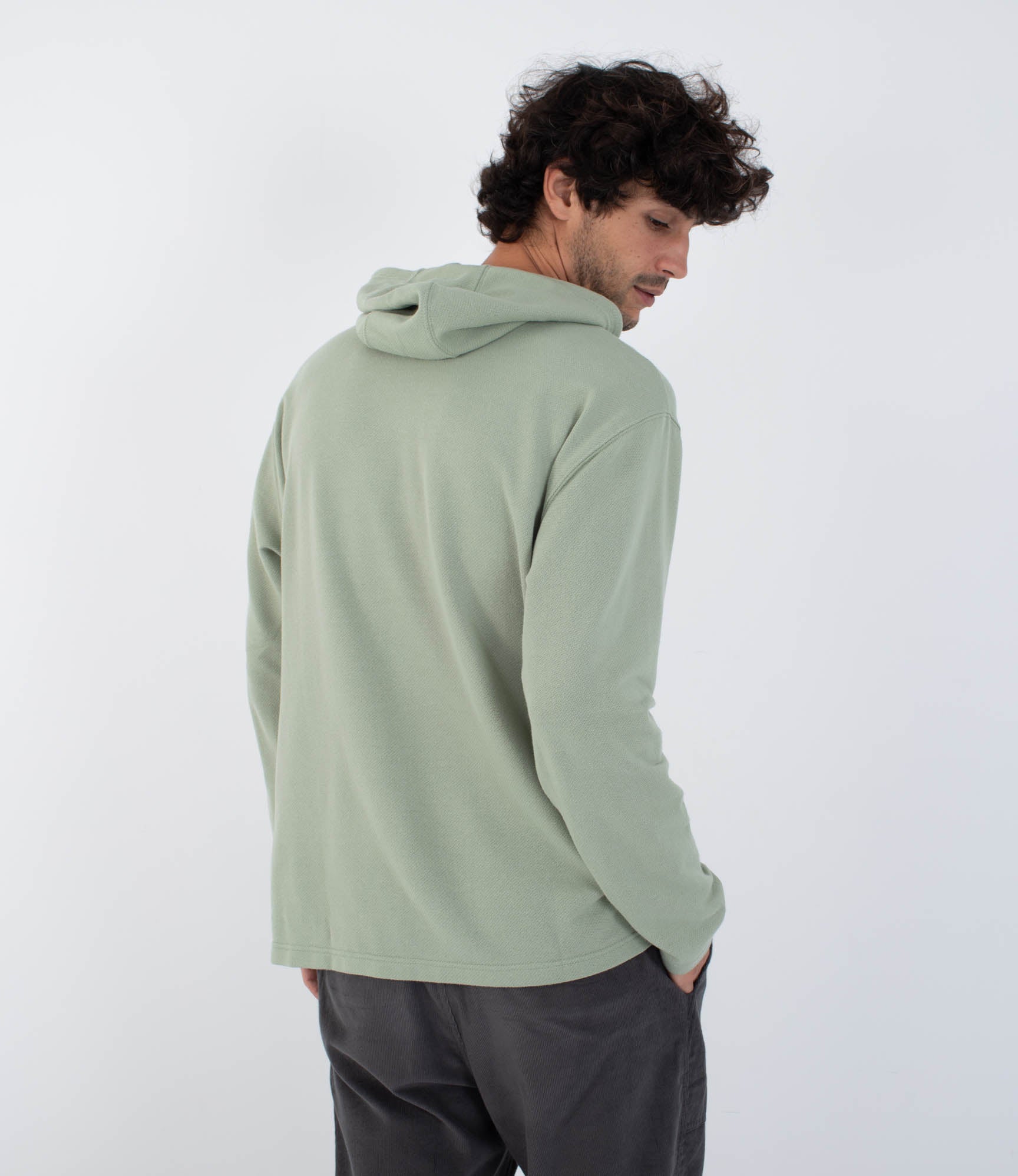 Light Gray קפוצ'ון לגברים OG Hooded Poncho HURLEY