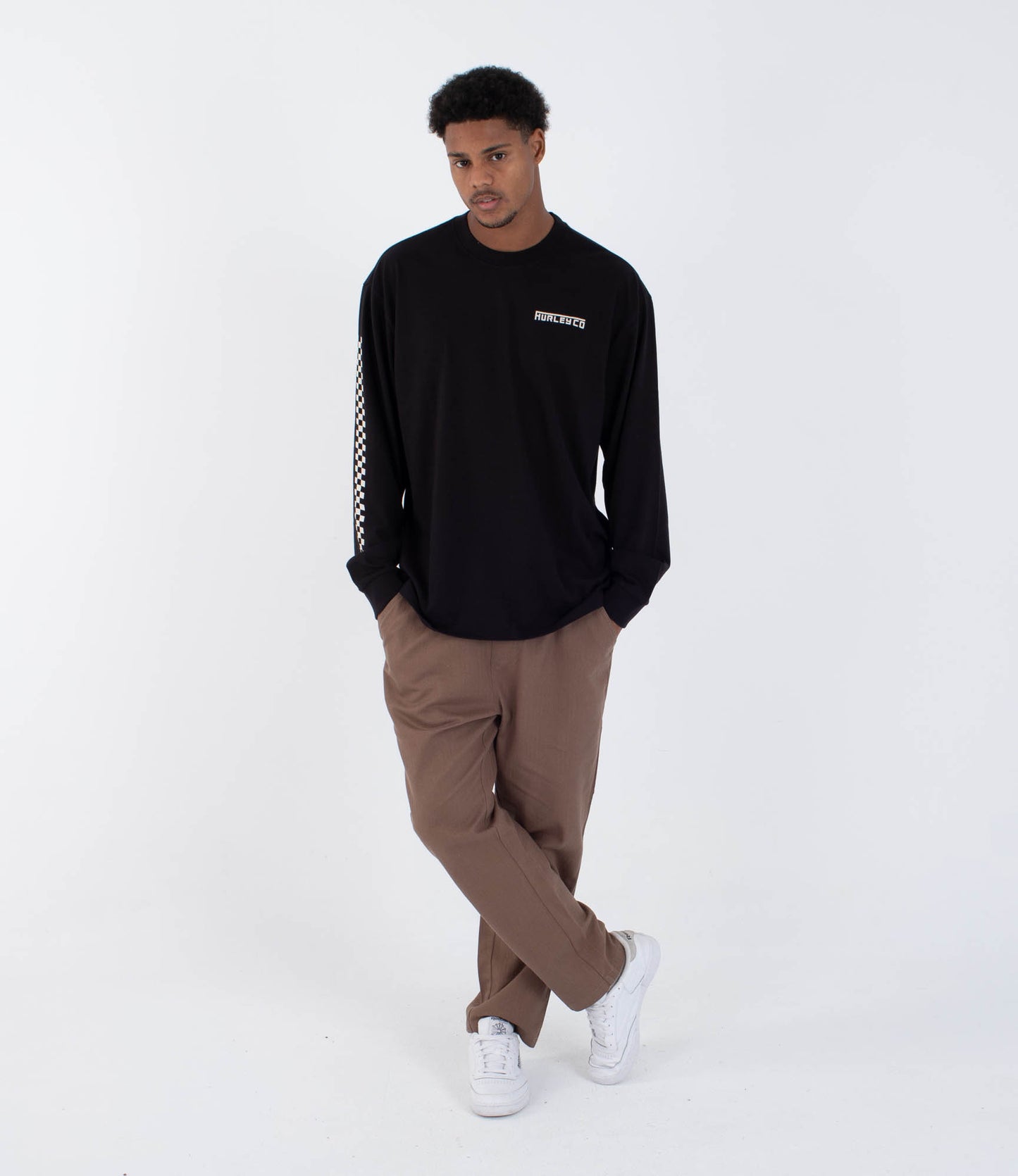 Lavender טי שירט ארוכה לגברים Hurley HURLEY