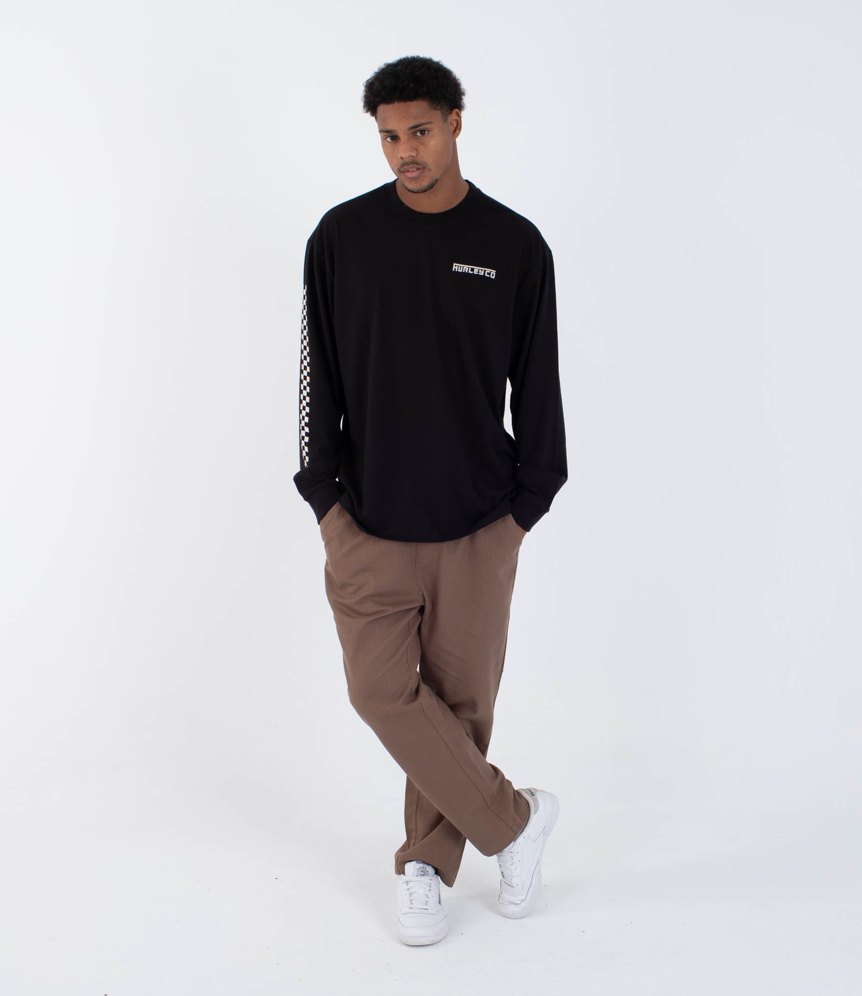 Lavender טי שירט ארוכה לגברים Hurley HURLEY