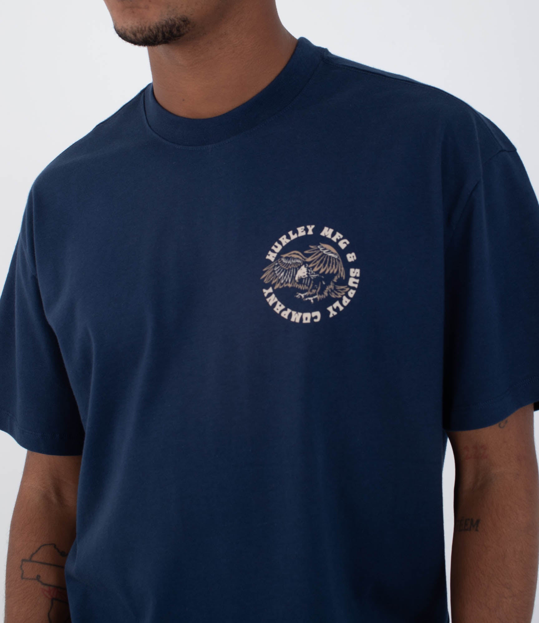 Dark Slate Gray טי שירט קצרה לגברים Eagle HURLEY