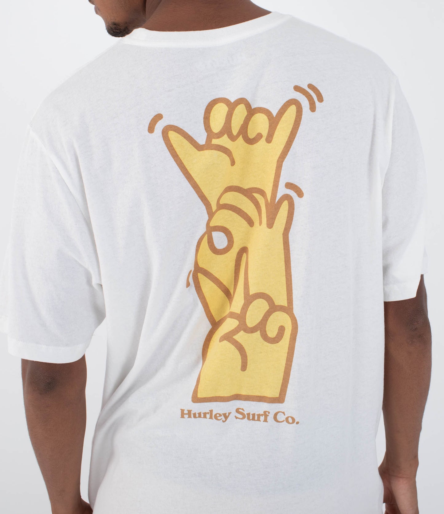 Light Gray טי שירט קצרה לגברים Okay HURLEY