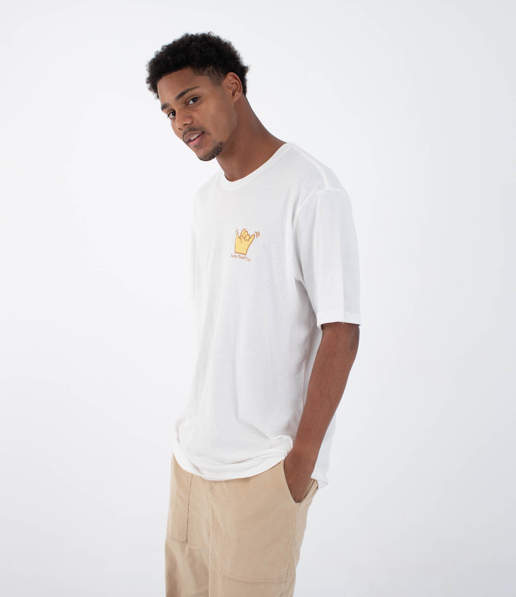 Lavender טי שירט קצרה לגברים Okay HURLEY