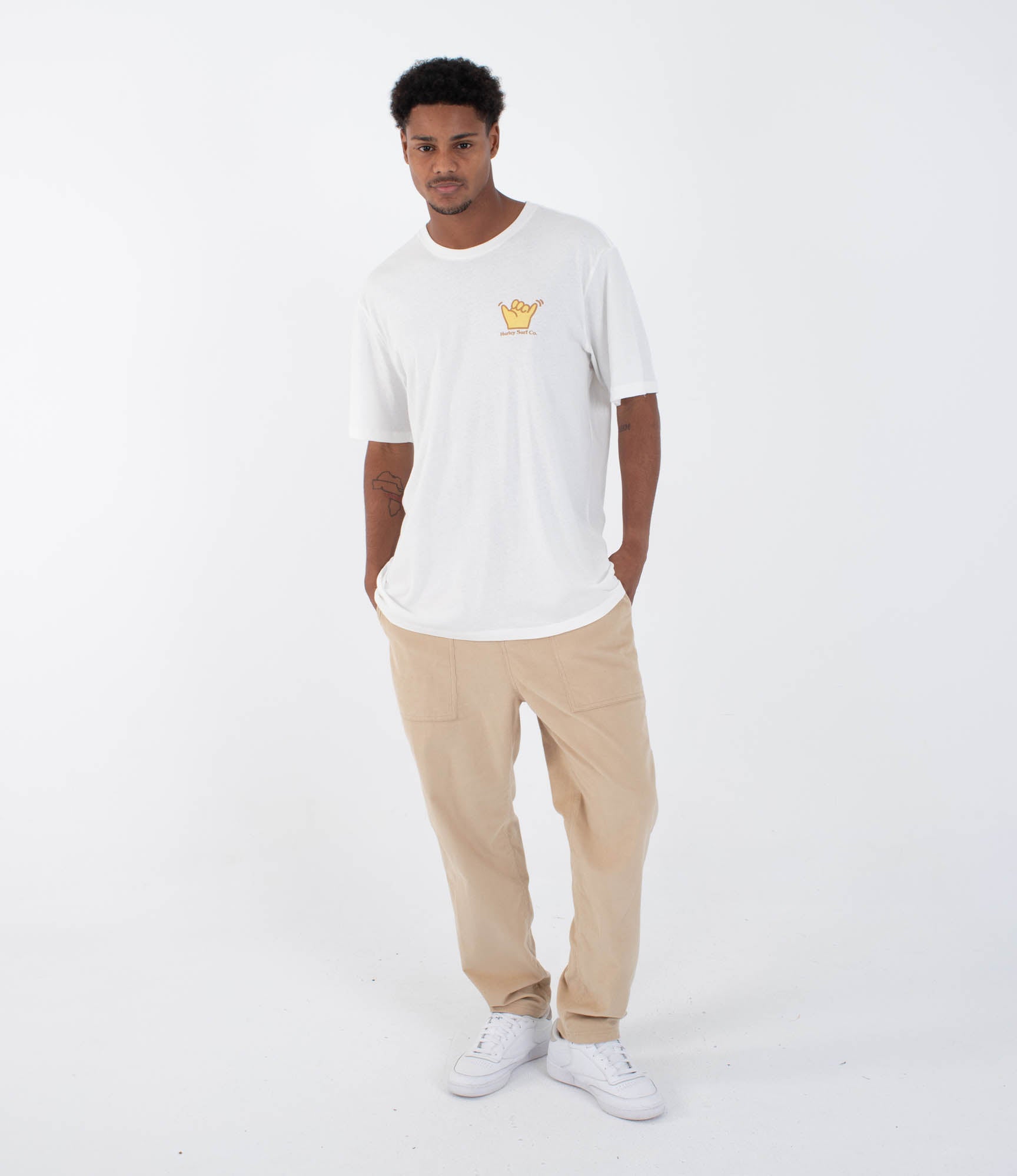 Lavender טי שירט קצרה לגברים Okay HURLEY