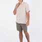 Lavender חולצה מכופתרת קצרה לגברים Oceanside HURLEY
