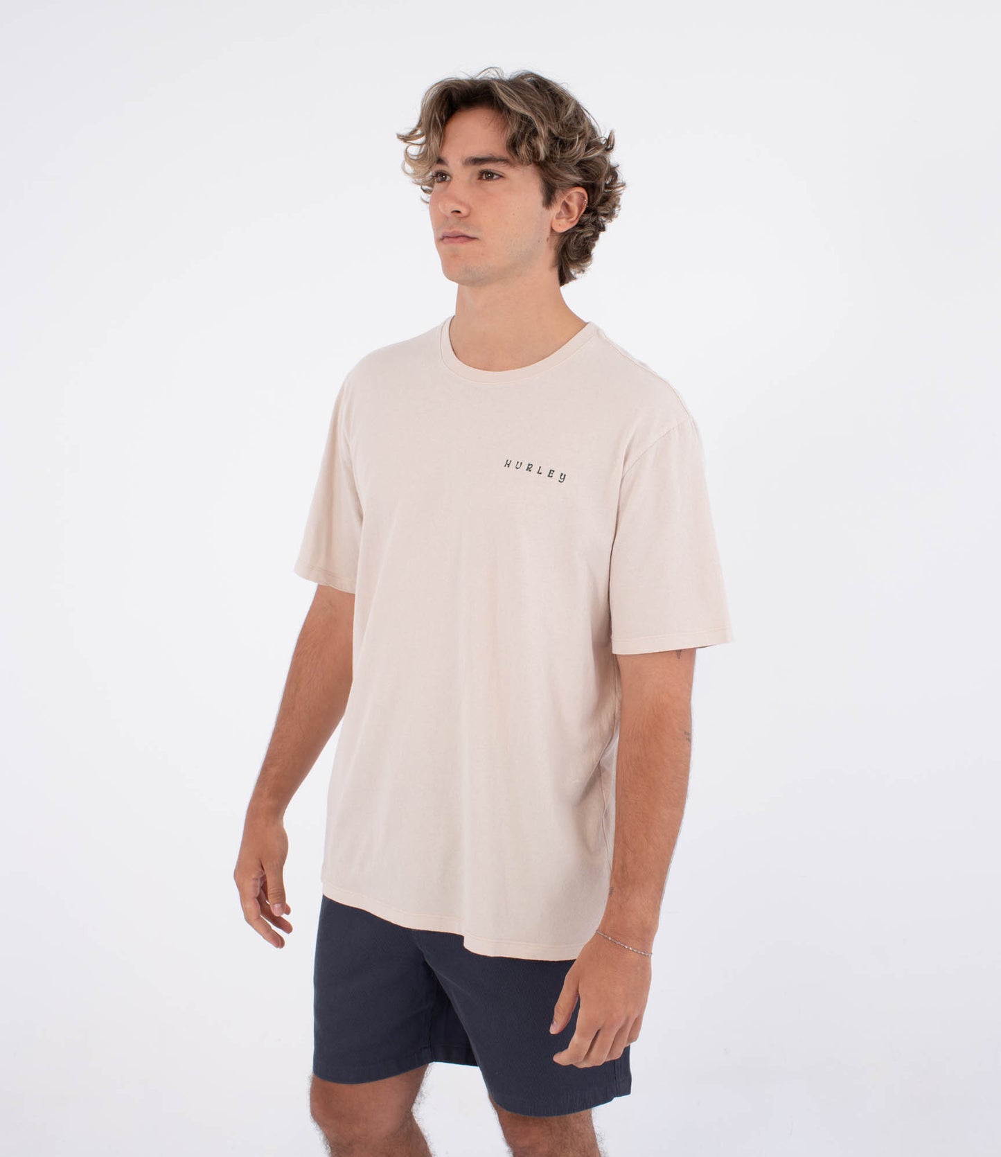 Light Gray טי שירט קצרה לגברים Cycles Of The Earth HURLEY